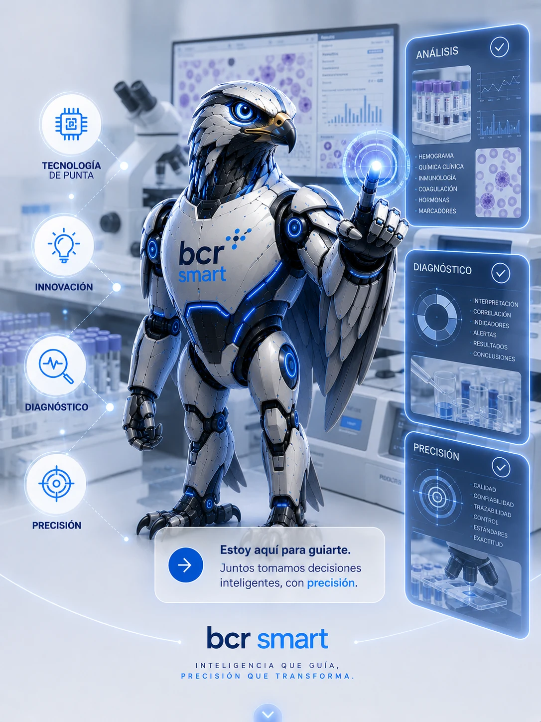 HALO, asistente tecnológico de Bcr Smart en un entorno de laboratorio